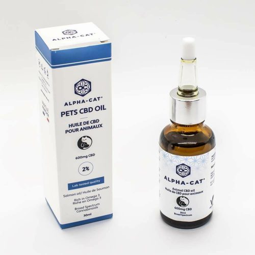 Alpha-CAT CBD lazacolaj állatoknak, 2%, 600 mg, 30 ml