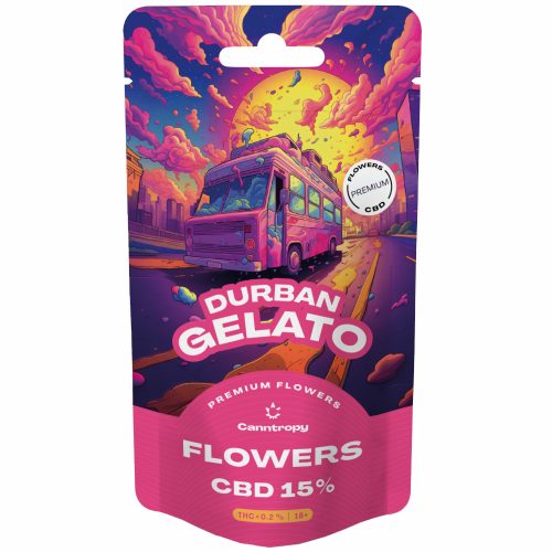 Canntropy CBD Flowers Durban Gelato, CBD 15%, 1 g 